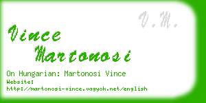 vince martonosi business card